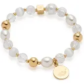 Leonardo Damen-Armband Edelstahl, Glas Kunstperle Leonardo Weiß