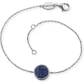 Engelsrufer Silberarmband "POWERFUL STONE LAPISLAZULI", bunt (silberfarben, blau, blau), Armbänder, Damen, 19cm, Silber 925 (Sterlingsilber), Silberarmband, mit Zirkonia (synth.)
