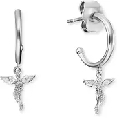 Engelsrufer Paar Creolen "Engel", silber (silberfarben), Ohrringe, Damen, 12mm, Silber 925 (Sterlingsilber), Paar Creolen, Made in Germany