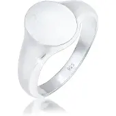 KUZZOI Siegelring "Ring Herren Siegelring Matt Basic Cool 925er Silber" Gr. 66, silber, Fingerringe, Herren, 66, ohne Stein, Silber 925 (Sterlingsilber), 10mm, Siegelring