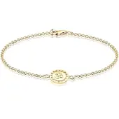 Elli Armkette "Armband OM 925 Sterling Silber" Gr. 190, gold, Armbänder, Damen, 190, Silber 925 (Sterlingsilber), Armkette