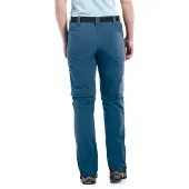Maier Sports Outdoorhose "Nata", Damen, Gr. 44, Normalgrößen, blau (jeansblau), 90% Polyamid, 10% Elasthan, Hosen Outdoorhose, Damen Zip-Off Wanderhose, atmungsaktive Trekkinghose, Regular Fit