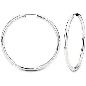 Amor Paar Creolen "9061778", silber (silberfarben), Ohrringe, Damen, Silber 925 (Sterlingsilber), Paar Creolen, Made in Germany