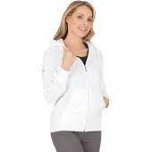 Trigema Sweatjacke "Kapuzenjacke", Damen, Gr. XS, weiß, Sweatware, 50% Baumwolle, 50% Polyester, lang, ohne Ausschnitt, Sweatjacken Sweatjacke