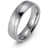 Firetti Trauring "Schmuck Geschenk "LIEBE" mit Vertiefung, ca. 7,0mm breit" Gr. 66, silber (edelstahlfarben), Fingerringe, Damen, 66, Edelstahl, 7mm, Trauring, Topseller