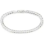 Bruno Banani Armband "Schmuck Geschenk Silber 935 Armschmuck Armkette Panzerkette" Gr. 19, silber (silberfarben), Armbänder, 19, Silber 935, Armband