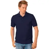 Trigema Poloshirt "Poloshirt DELUXE Piqué", Herren, Gr. XL, blau (navy), Piqué, 100% Baumwolle, Basic, lang, ohne Ausschnitt, Shirts Poloshirt
