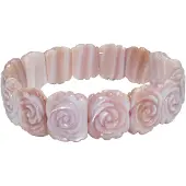 Firetti Armband Rosen-Design 16 mm breit rosa elastisch