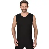 Trigema Unterhemd "Trägershirt aus Merinowolle", Herren, Gr. XL, 1 Stk., Normalgrößen, schwarz, 80% Wolle (Merinowolle), 20% Polyamid, Unterhemden Unterhemd