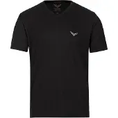 Trigema T-Shirt "V-Shirt COOLMAX", Damen, Gr. XL, schwarz, Trikot, 100% Polyester (recycelt), lang, V-Ausschnitt, Shirts T-Shirt