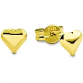 Amor Ohrstecker für Damen, Gold 585, Herz amor Gold