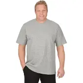 Trigema T-Shirt "T-Shirt DELUXE Baumwolle", Herren, Gr. XL, grau (grau, melange), Single Jersey, 100% Baumwolle, Basic, lang, Rundhals, Shirts T-Shirt