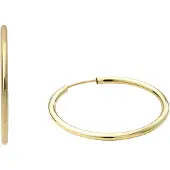Amor Paar Creolen "2013680", gold (gelbgoldfarben), Ohrringe, Damen, 25mm, Gelbgold 375, Paar Creolen, Made in Germany