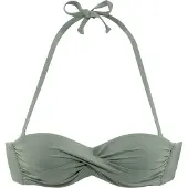 s.Oliver Bandeau-Bikini-Top "Spain" in unifarben mit Wickeloptik