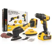 Powerplus Set POWXBBOX10 - Akkubohrmaschine + Multifunktionsschleifer 20 V, 4 Ah