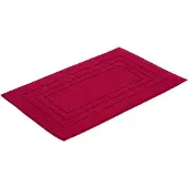 Vossen Badematte "Feeling" Gr. 4, lila (cranberry), H:10mm, Baumwolle, Badematten, Badematte, Badteppich, Uni-Farben, mit Bordüre, Hoch-Tief Effekt, reine Baumwolle