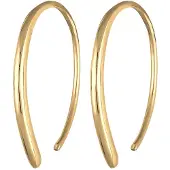 Elli Paar Creolen "Ohrringe Creole Geo Basic Trend 925 Silber" Gr. 23, gold, Ohrringe, Damen, 23, ohne Stein, Silber 925 (Sterlingsilber), Paar Creolen