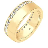 Elli Ring Funkelnd Kristalle 925 Sterling Silber Elli Gold