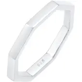 Elli Silberring "Ring Pinky Ring Achteckform Mini Ring 925 Silber" Gr. 50, silber, Fingerringe, Damen, 50, Silber 925 (Sterlingsilber), Silberring