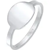 Elli Siegelring "Ring Siegelring Basic Trend Oval 925 Silber" Gr. 54, silber, Fingerringe, Damen, 54, ohne Stein, Silber 925 (Sterlingsilber), 11mm, Siegelring
