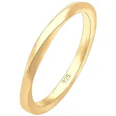 Elli Silberring "Ring Gedreht Trend Basic 925er Silber" Gr. 54, gold, Fingerringe, Damen, 54, Silber 925 (Sterlingsilber), Silberring