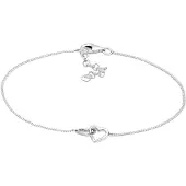 Elli Armkette "Armband Herzen Verschlungen Lovely 925 Silber" Gr. 190, silber, Armbänder, Damen, 190, Silber 925 (Sterlingsilber), Armkette