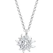 Elli Kette mit Anhänger "Halskette Edelweiss Symbol Anhänger Tracht 925 Sterling Silber" Gr. 40, silber, Halsketten, Damen, ohne Stein, Silber 925 (Sterlingsilber), Kette mit Anhänger