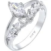 Elli Silberring PREMIUM "Ring Zirkonia Marquise 925 Silber" Gr. 54, silber, Fingerringe, Damen, 54, Silber 925 (Sterlingsilber), Silberring