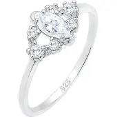 Elli Verlobungsring "Ring Verlobungsring Zirkonia Weiß 925 Sterling Silber" Gr. 54, silber, Fingerringe, Damen, 54, Silber 925 (Sterlingsilber), Verlobungsring