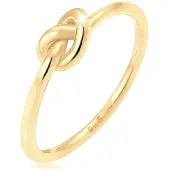 Elli Silberring "Ring Knoten 925 Sterling Silber" Gr. 58, gold, Fingerringe, Damen, 58, Silber 925 (Sterlingsilber), Silberring