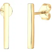 Elli Paar Ohrstecker "Ohrringe Stab Geo Minimal Trend 925 Silber" Gr. 16, gold, Ohrringe, Damen, 16, ohne Stein, Silber 925 (Sterlingsilber), Paar Ohrstecker