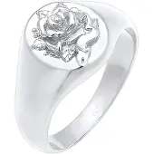 Elli Ring Siegelring Cool Rose 80S Look 925 Sterling Silber Elli Silber