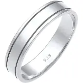 Elli Partnerring PREMIUM "Ring Paarring Bandring Trauring Hochzeit Ehe 925 Silber" Gr. 64, silber, Fingerringe, Damen, 64, Silber 925 (Sterlingsilber), Partnerring