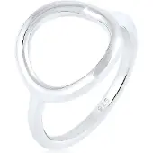 Elli Silberring "Ring Kreis Rund Geo Statement 925 Silber" Gr. 54, silber, Fingerringe, Damen, 54, Silber 925 (Sterlingsilber), Silberring