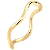 Elli Silberring "Ring Wellen Minimal Geo 925 Sterling Silber" Gr. 54, gold, Fingerringe, Damen, 54, Silber 925 (Sterlingsilber), Silberring