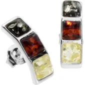 Ostsee-Schmuck Paar Ohrstecker "- Elin - Silber 925/000 - Bernstein" Gr. 16, silber (silber 925, silberfarben, weiß), Ohrringe, Damen, 16, Silber 925 (Sterlingsilber), Paar Ohrstecker