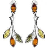 Ostsee-Schmuck Paar Ohrhänger "- Smilla-Lotta - Silber 925/000 - Bernstein" Gr. 31, silber (silber 925, silberfarben, weiß), Ohrringe, Damen, 31, Silber 925 (Sterlingsilber), Paar Ohrhänger