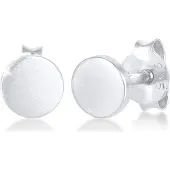 Elli Paar Ohrstecker "Ohrringe Kreis Basic Rund Matt 925 Silber", silber, Ohrringe, Damen, ohne Stein, Silber 925 (Sterlingsilber), Paar Ohrstecker