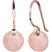 Elli Paar Ohrhänger "Ohrringe Ohrhänge Plättchen Kreis Matt 925 Silber" Gr. 21, rosa (rosegold), Ohrringe, Damen, 21, ohne Stein, Silber 925 (Sterlingsilber), Paar Ohrhänger