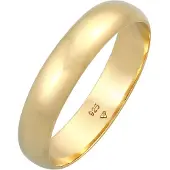Elli Silberring "Ring Basic Bandring Trauring Verlobung 925 Silber" Gr. 64, gold, Fingerringe, Damen, 64, Silber 925 (Sterlingsilber), Silberring