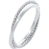 Elli Silberring "Ring Wickelring Klassik Fein Gedreht 925 Silber" Gr. 66, silber, Fingerringe, Damen, 66, Silber 925 (Sterlingsilber), Silberring
