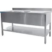 Saro Spültisch 2 Becken, Links - B 2000 X T 700 Mm
