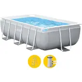 Intex Frame Pool Set Prism Quadra 300 x 175 x 80 cm | Rechteckpool Set