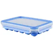 EMSA Clip & Close Eiswürfelbox, 100% dicht - auch in Schräglage, Box für 24 Eiswürfel mit einfacher Einzelentnahme