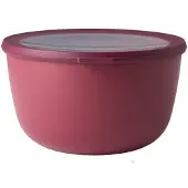 Mepal Frischhaltedose cirqula rund, 3000 ml, Auslaufsichere Multischüssel mit Deckel, Farbe: bordeaux, Nordic berry