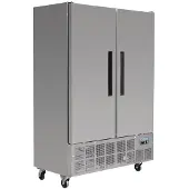 Polar Schmaler Kühlschrank mit 2 Türen - 960 Liter, Edelstahl, Umluftkühlung