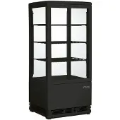 Saro Kühlvitrine SC 80 | 78 L Schwarz mit Umluft und LED