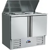 Saro Saladette BALDUR S 900, Edelstahl, Praktische Salatbar mit digitalter Temperaturkontrolle, 1 Saladette