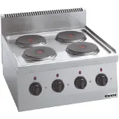 Bartscher Elektroherd 600, B600, 4PL, TG, Elektroherd mit 4 Blitzkochplatten, 1 Stück