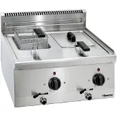 Bartscher Fritteuse 600, B600, 2x6L, Fritteuse mit fest installiertem Heizelement, 1 Stück